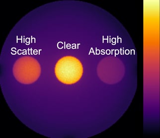 Influence of scattering and absorption on measured ICG fluorescence intensity