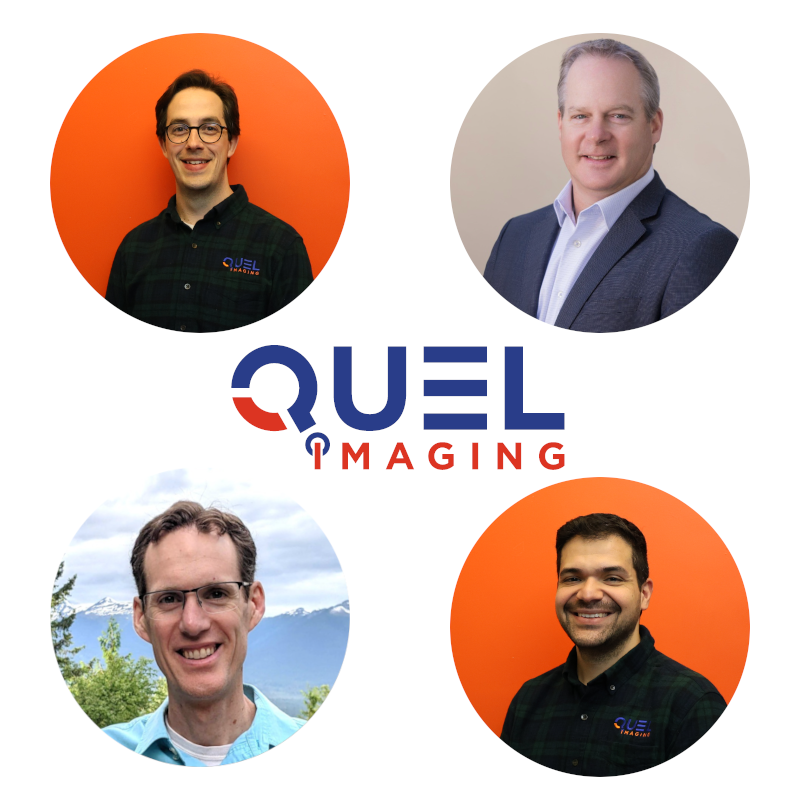 Webinar Panelists surrounding the QUEL Imaging logo